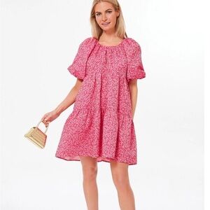 NWT Tuckernuck - Hyacinth House Textured Fuschia Belinda Pink Mini Dress Small